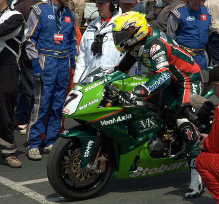 Ian Lougher, pictured during the Centenary TT, is in action on home soil this weekend